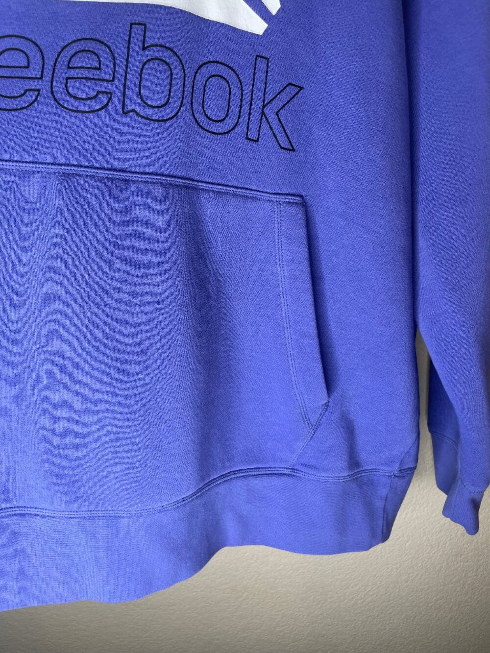 Reebok Gorpcore Purple Big Delta Logo Fleece Pullover Hoodie Mens 2XL - Picture 7 of 11